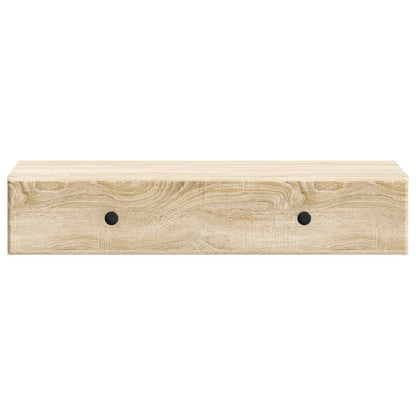 Tavolino da Parete Laterale Rovere Sonoma 87,5 x 34,5 x 17 cm