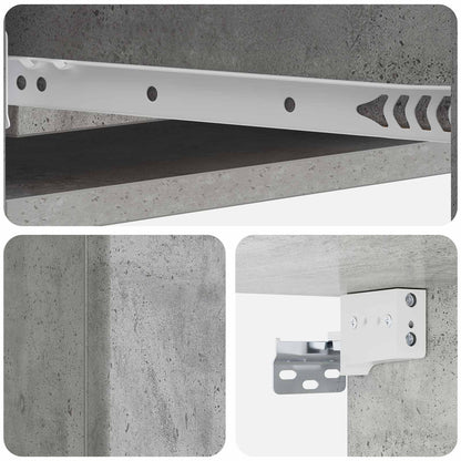 Tavolino da Parete Laterale Grigio Cemento 87,5 x 34,5 x 17 cm | homemem39