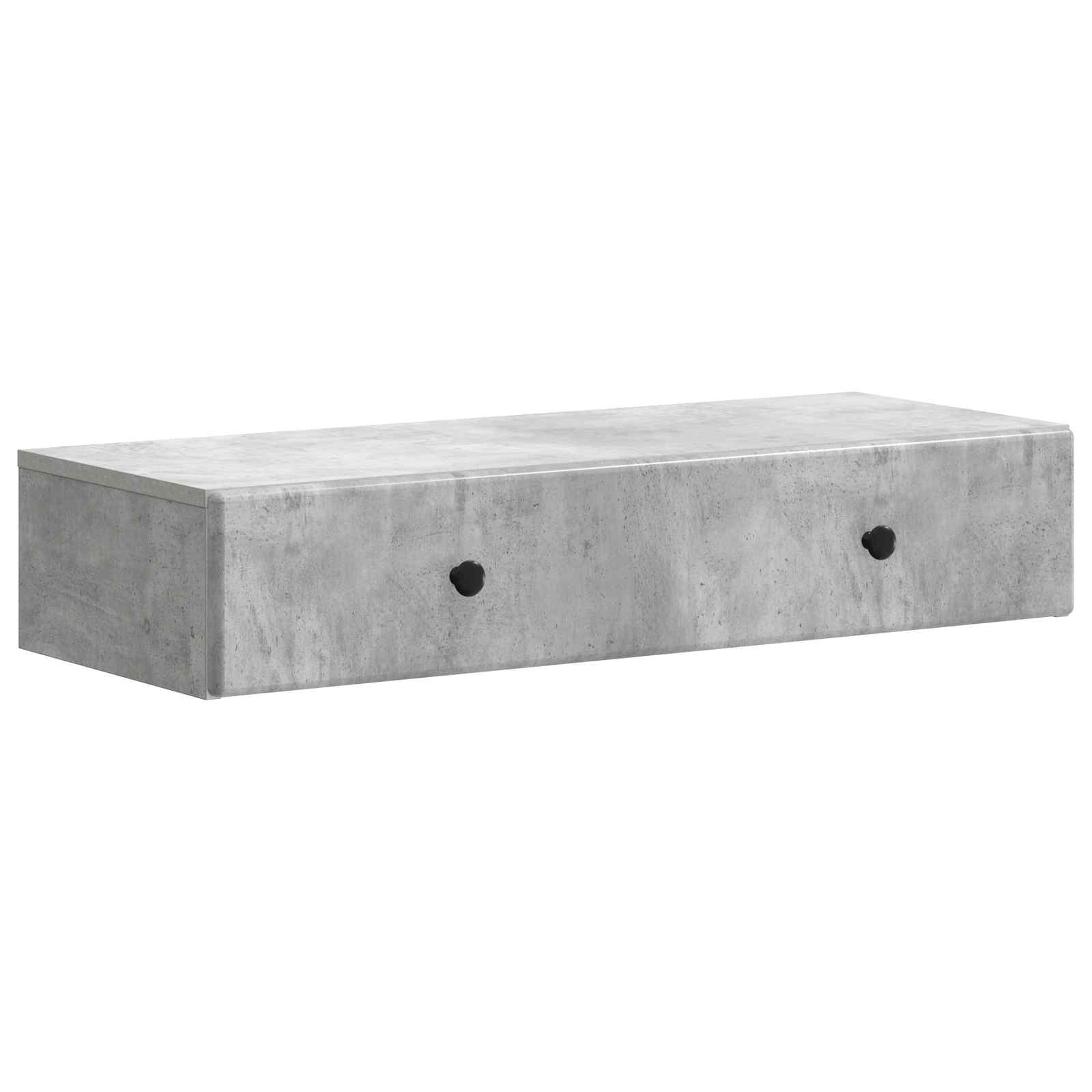Tavolino da Parete Laterale Grigio Cemento 87,5 x 34,5 x 17 cm | homemem39