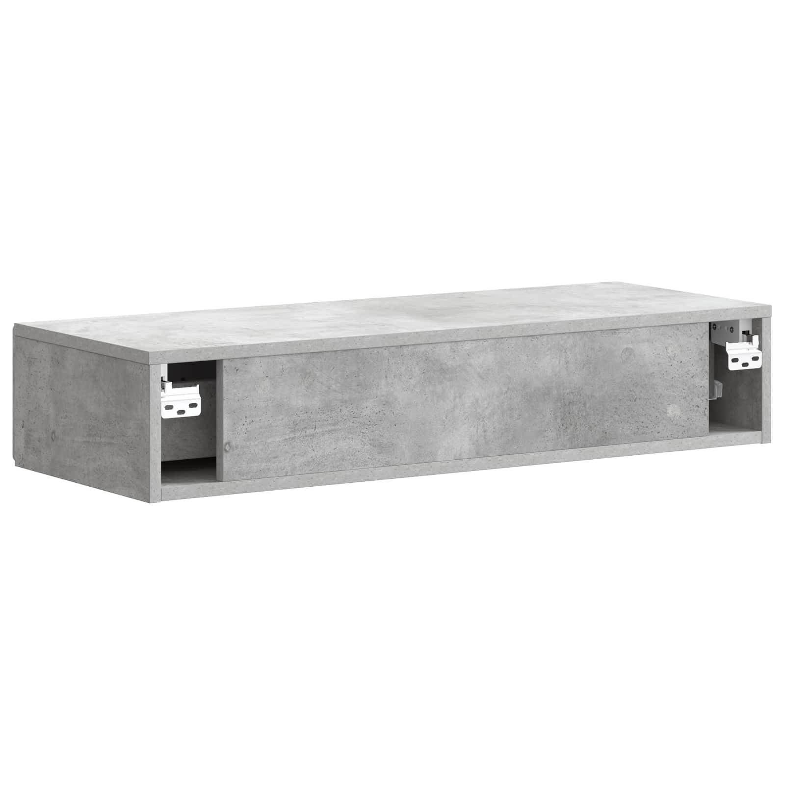 Tavolino da Parete Laterale Grigio Cemento 87,5 x 34,5 x 17 cm | homemem39