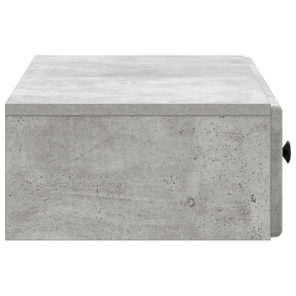 Tavolino da Parete Laterale Grigio Cemento 87,5 x 34,5 x 17 cm | homemem39