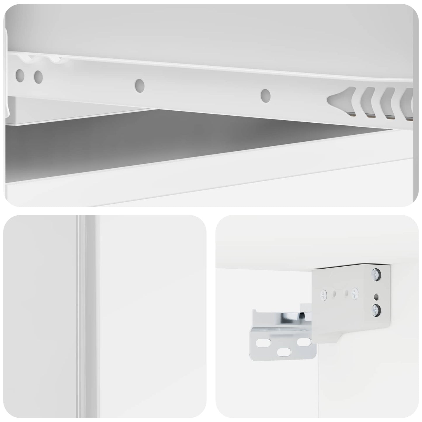 Tavolino da Parete Laterale Bianco Lucido 87,5 x 34,5 x 17 cm | homemem39