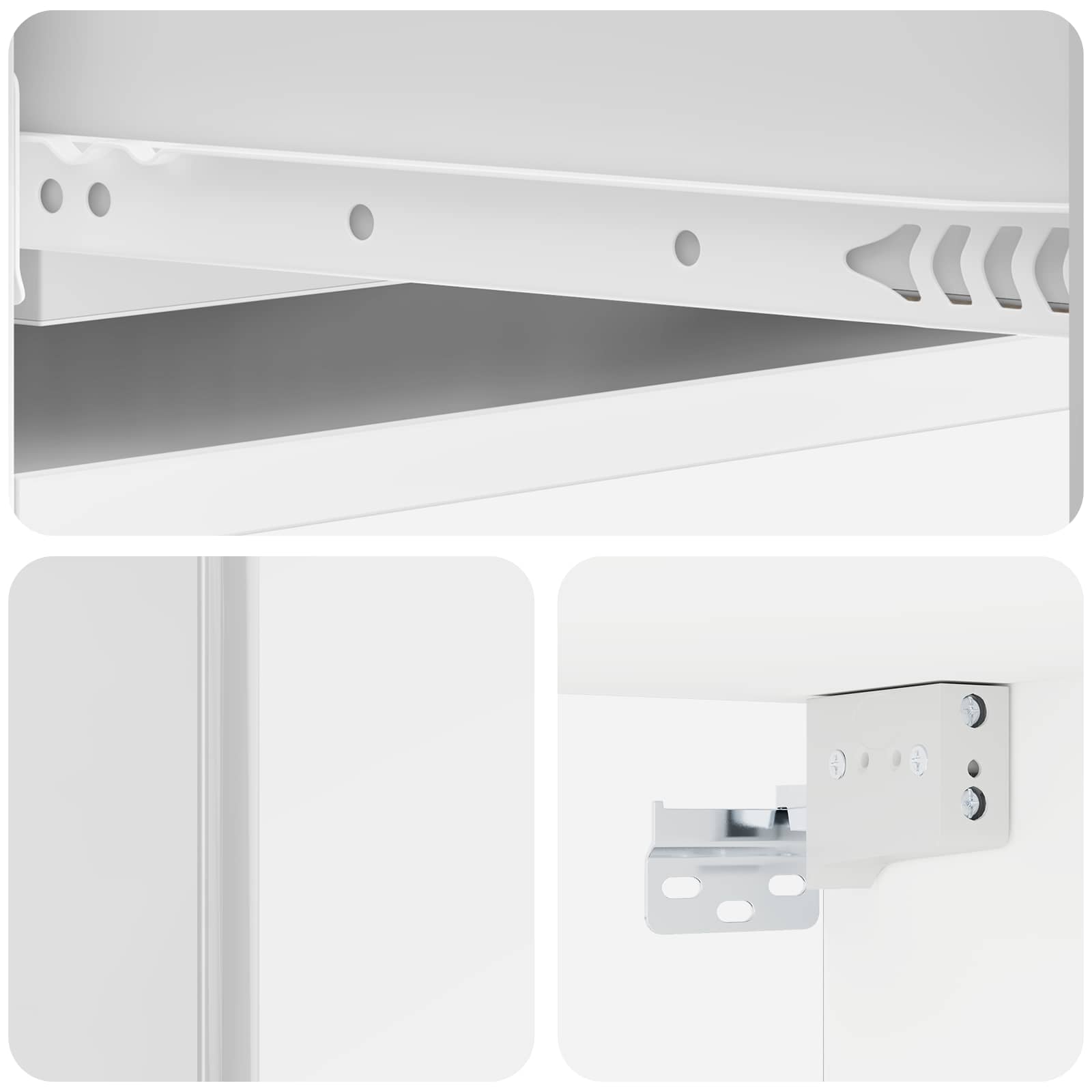 Tavolino da Parete Laterale Bianco Lucido 87,5 x 34,5 x 17 cm | homemem39