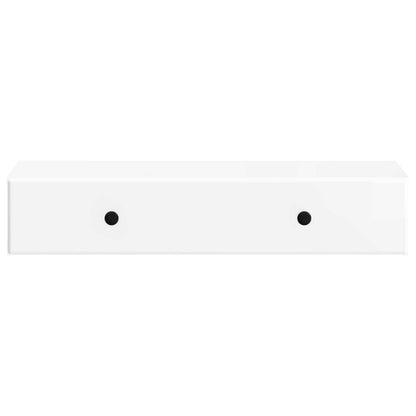 Tavolino da Parete Laterale Bianco Lucido 87,5 x 34,5 x 17 cm | homemem39