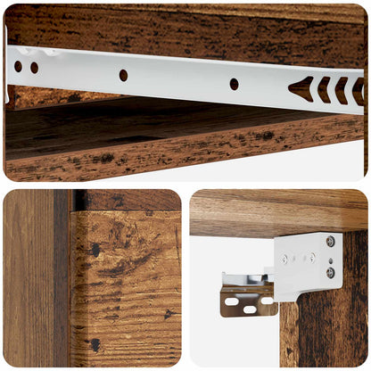Tavolino da Parete Laterale Legno antico 87,5 x 34,5 x 17 cm