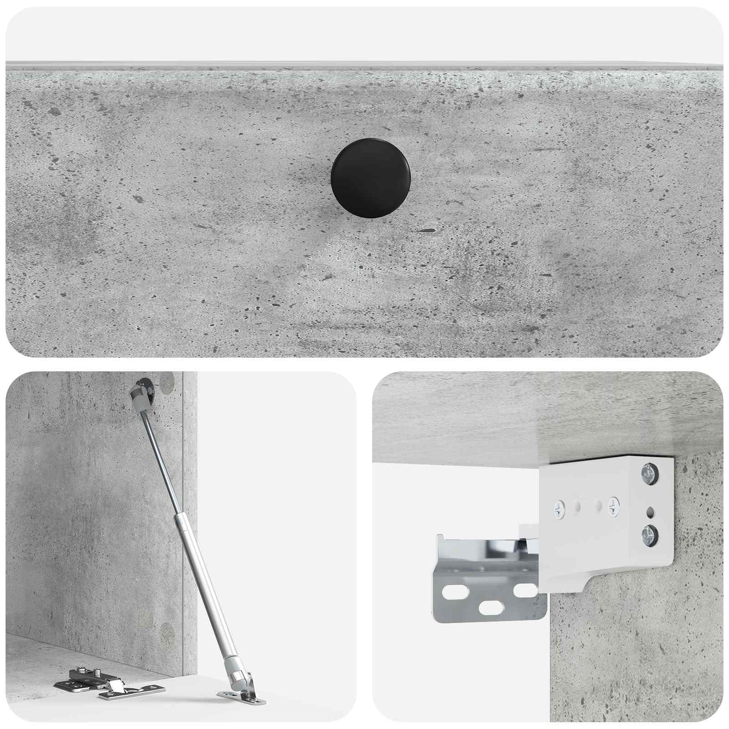 Mobile Porta TV da Muro Grigio Cemento 59,5 x 41 x 30 cm | homemem39