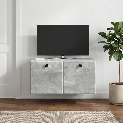 Mobile Porta TV da Muro 59,5 x 41 x 30 cm Grigio Cemento