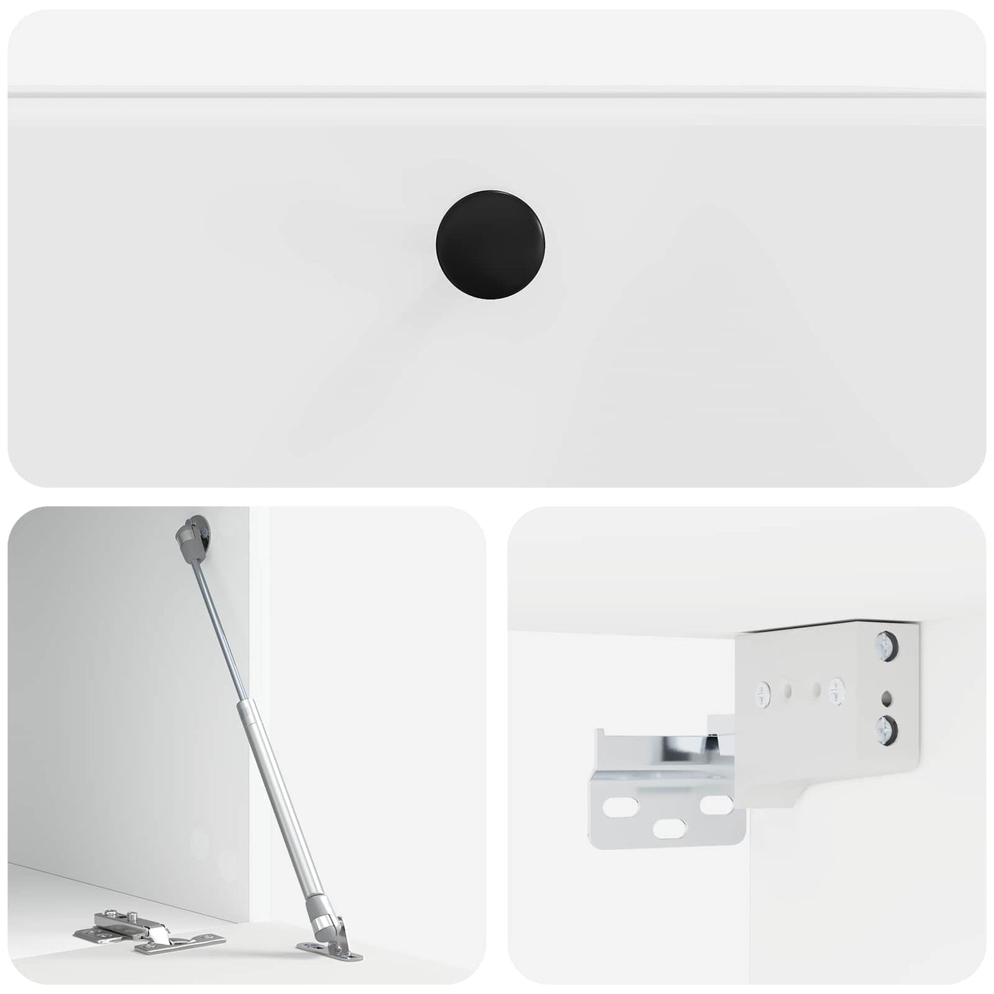 Mobile Porta TV da Muro Bianco Lucido 59,5 x 41 x 30 cm | homemem39