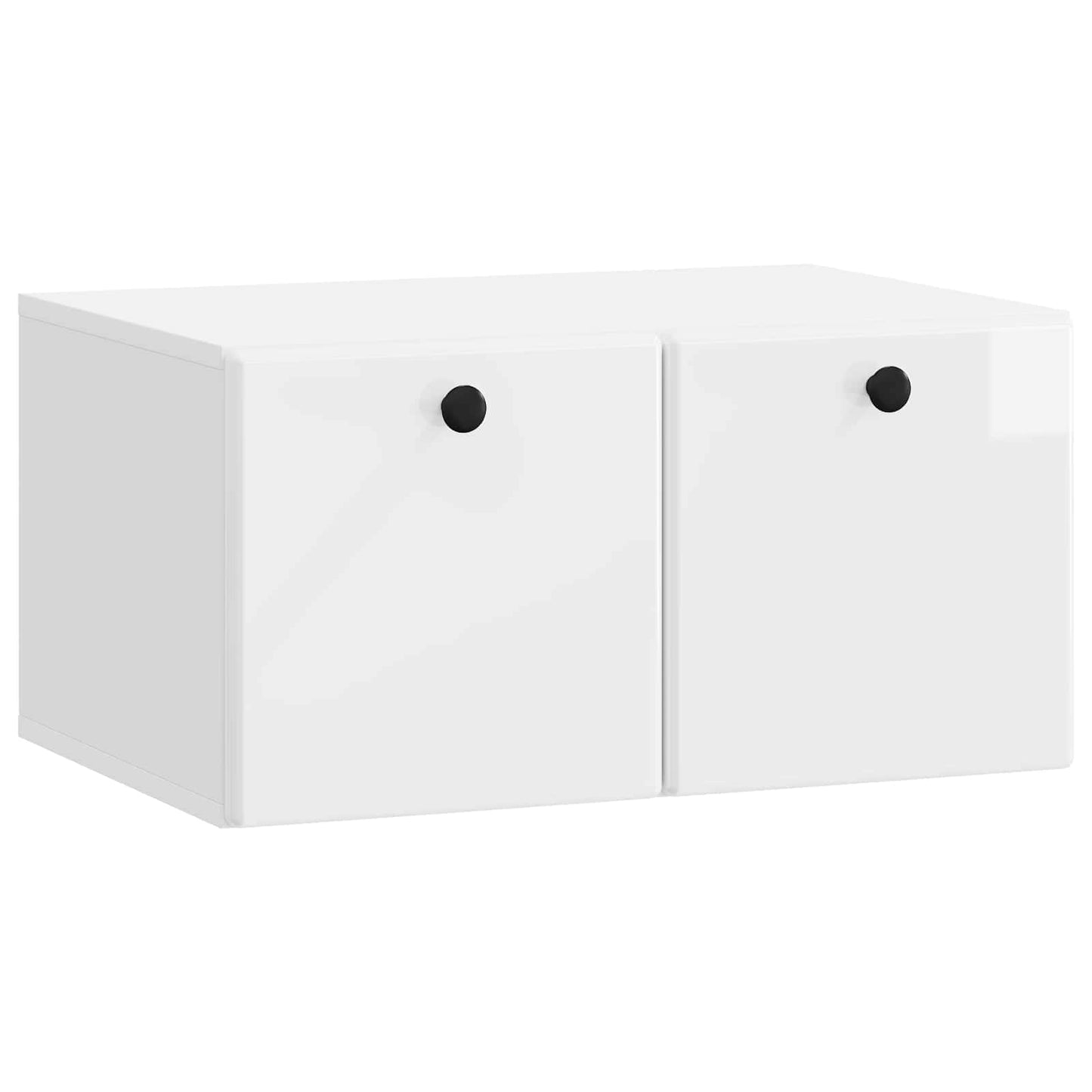 Mobile Porta TV da Muro 59,5 x 41 x 30 cm Bianco Lucido