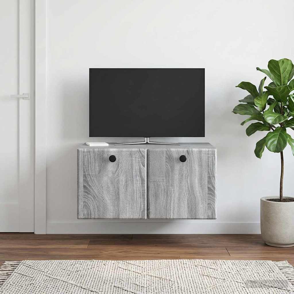 Mobile Porta TV da Muro 59,5 x 41 x 30 cm Sonoma grigio