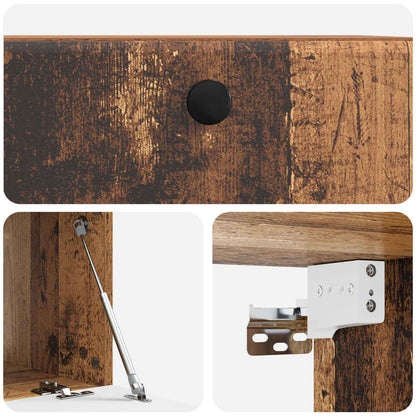 Mobile Porta TV da Muro 59,5 x 41 x 30 cm Legno antico