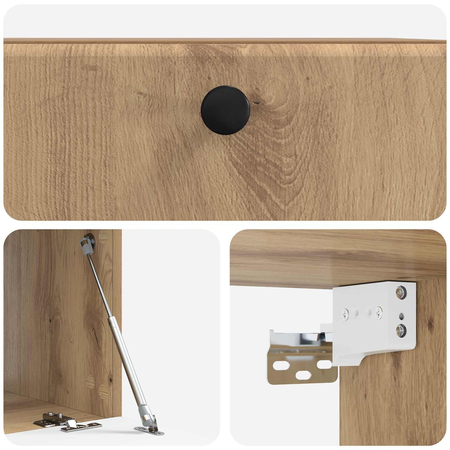 Mobile Porta TV da Muro Rovere Artigianale 59,5 x 41 x 30 cm | homemem39