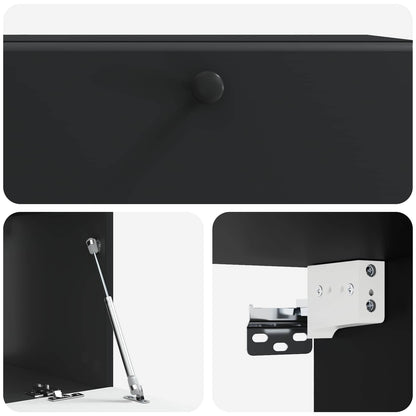 Mobile Porta TV da Muro 78,5 x 41 x 30 cm Nero