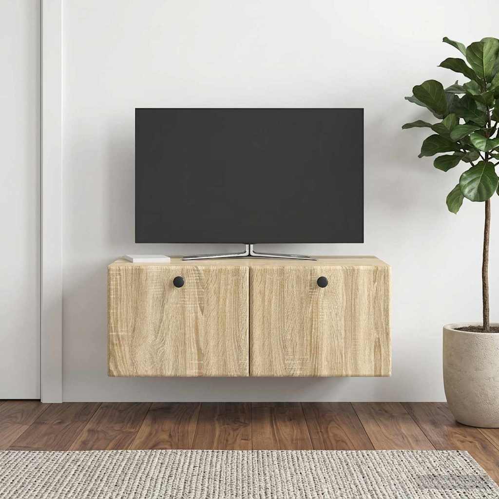 Mobile Porta TV da Muro 78,5 x 41 x 30 cm Rovere Sonoma