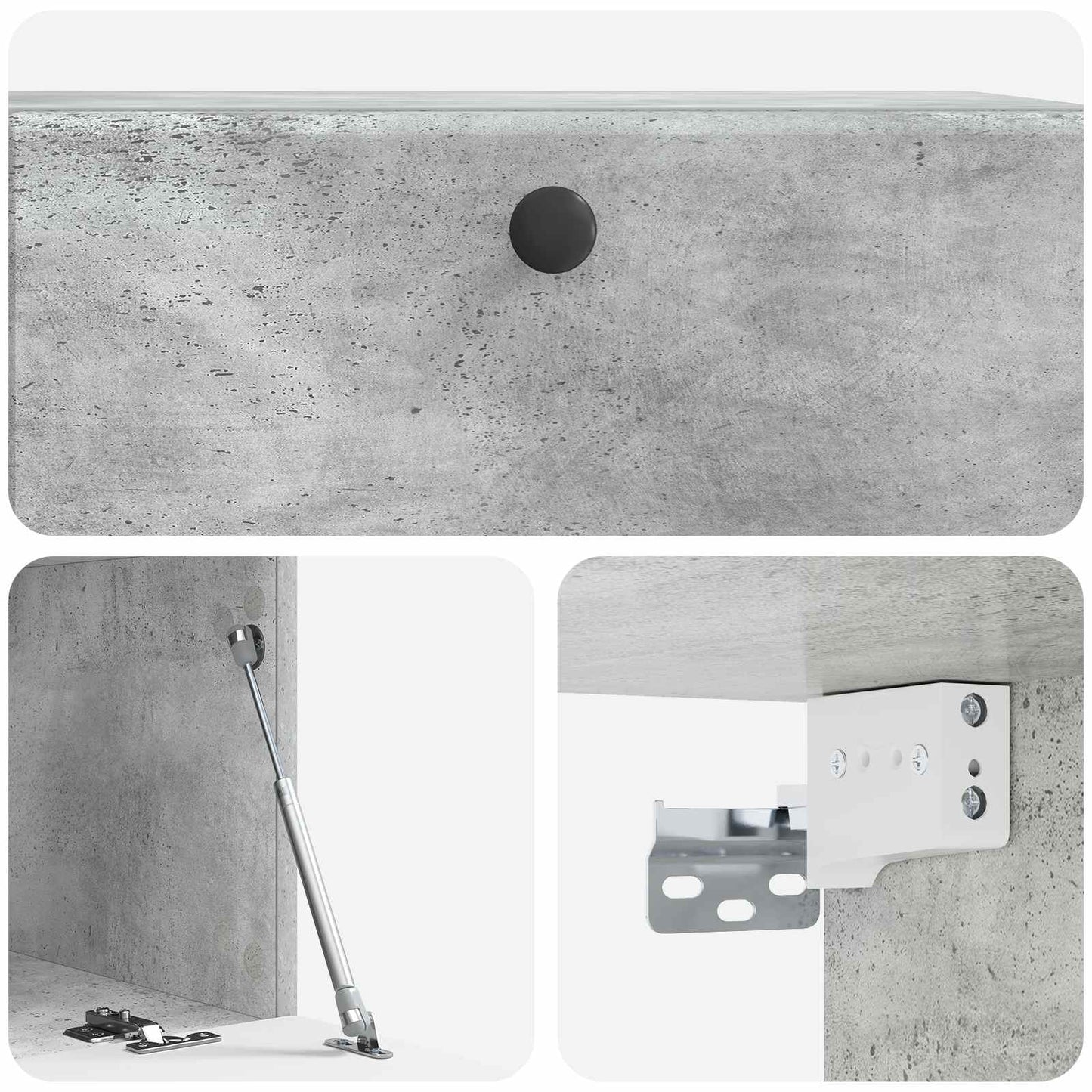 Mobile Porta TV da Muro Grigio Cemento 78,5 x 41 x 30 cm | homemem39