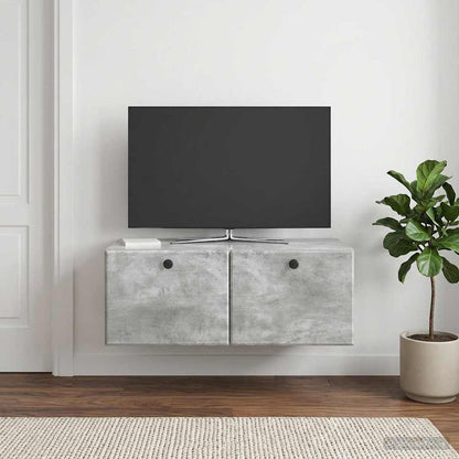 Mobile Porta TV da Muro 78,5 x 41 x 30 cm Grigio Cemento