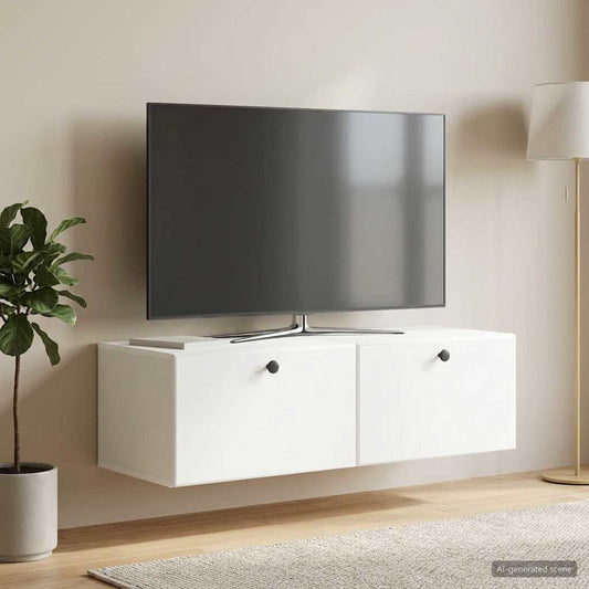 Mobile Porta TV da Muro 98 x 41 x 30 cm Bianco | homemem39