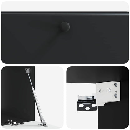 Mobile Porta TV da Muro Montaggio a parete Nero 98 x 41 x 30 cm | homemem39