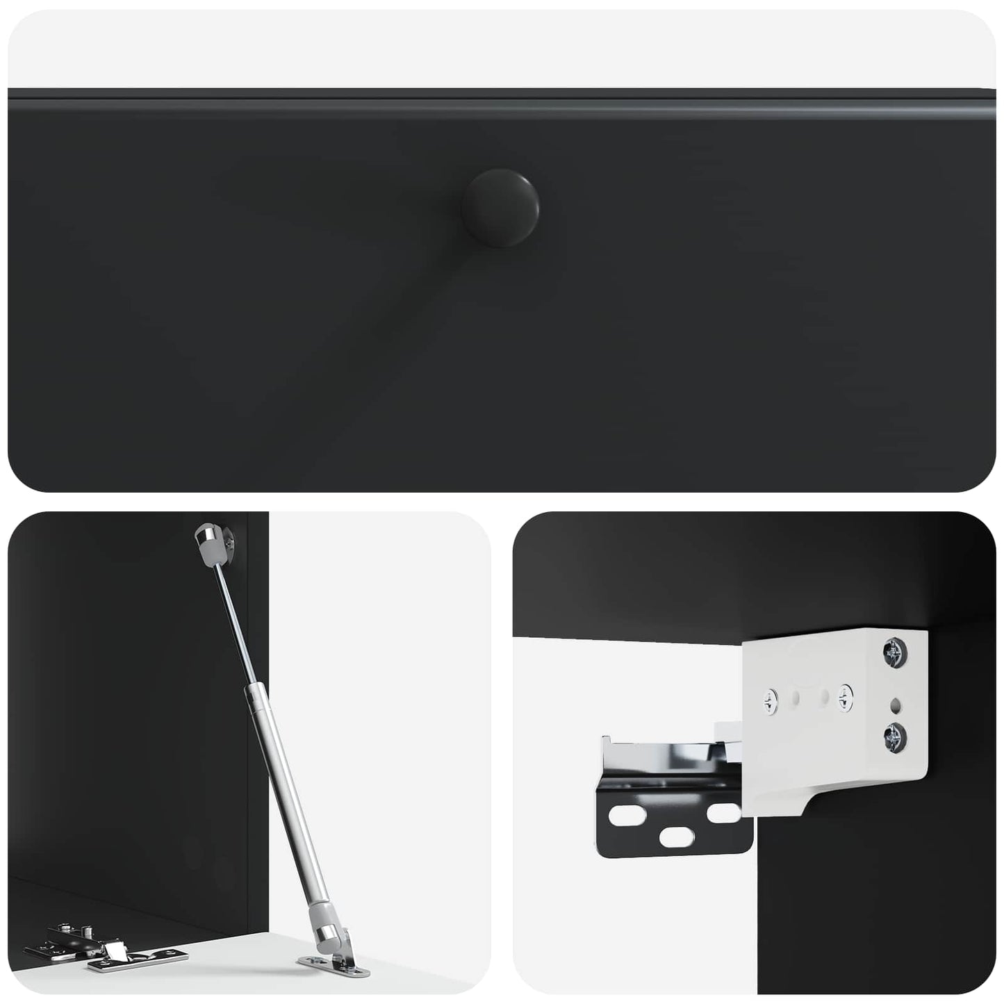 Mobile Porta TV da Muro 98 x 41 x 30 cm Nero