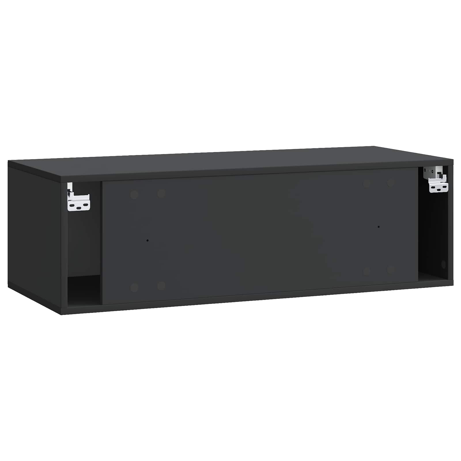 Mobile Porta TV da Muro Montaggio a parete Nero 98 x 41 x 30 cm | homemem39