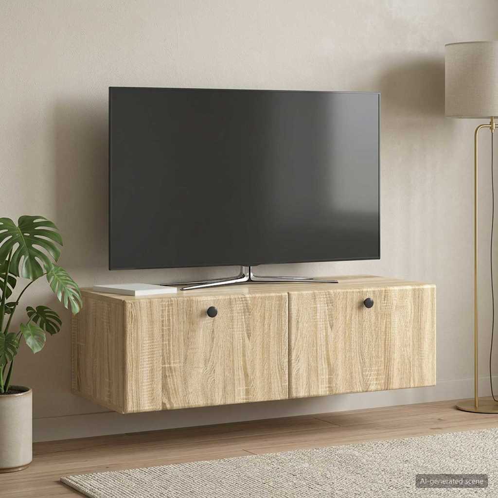 Mobile Porta TV da Muro 98 x 41 x 30 cm Rovere Sonoma