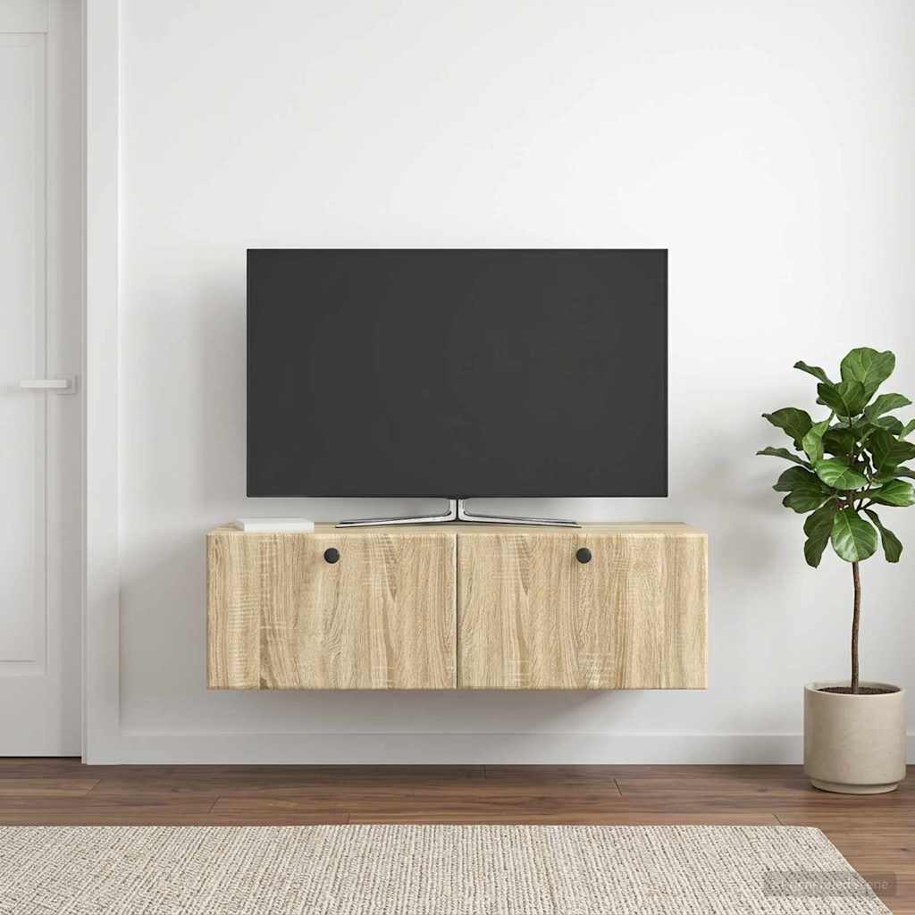Mobile Porta TV da Muro 98 x 41 x 30 cm Rovere Sonoma