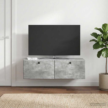 Mobile Porta TV da Muro 98 x 41 x 30 cm Grigio Cemento