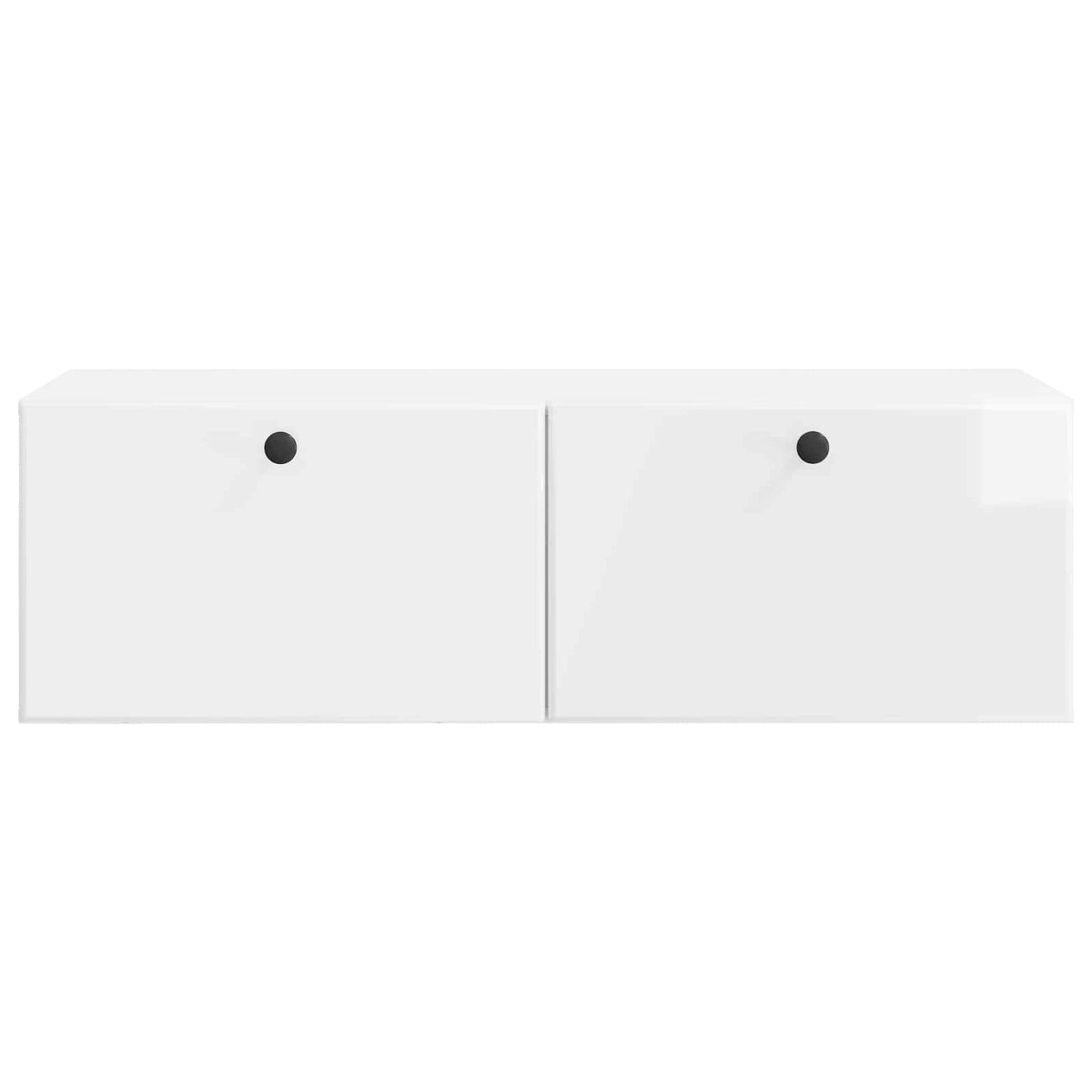 Mobile Porta TV da Muro Bianco Lucido 98 x 41 x 30 cm | homemem39