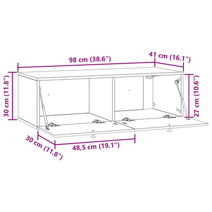 Mobile Porta TV da Muro Rovere Artigianale 98 x 41 x 30 cm | homemem39