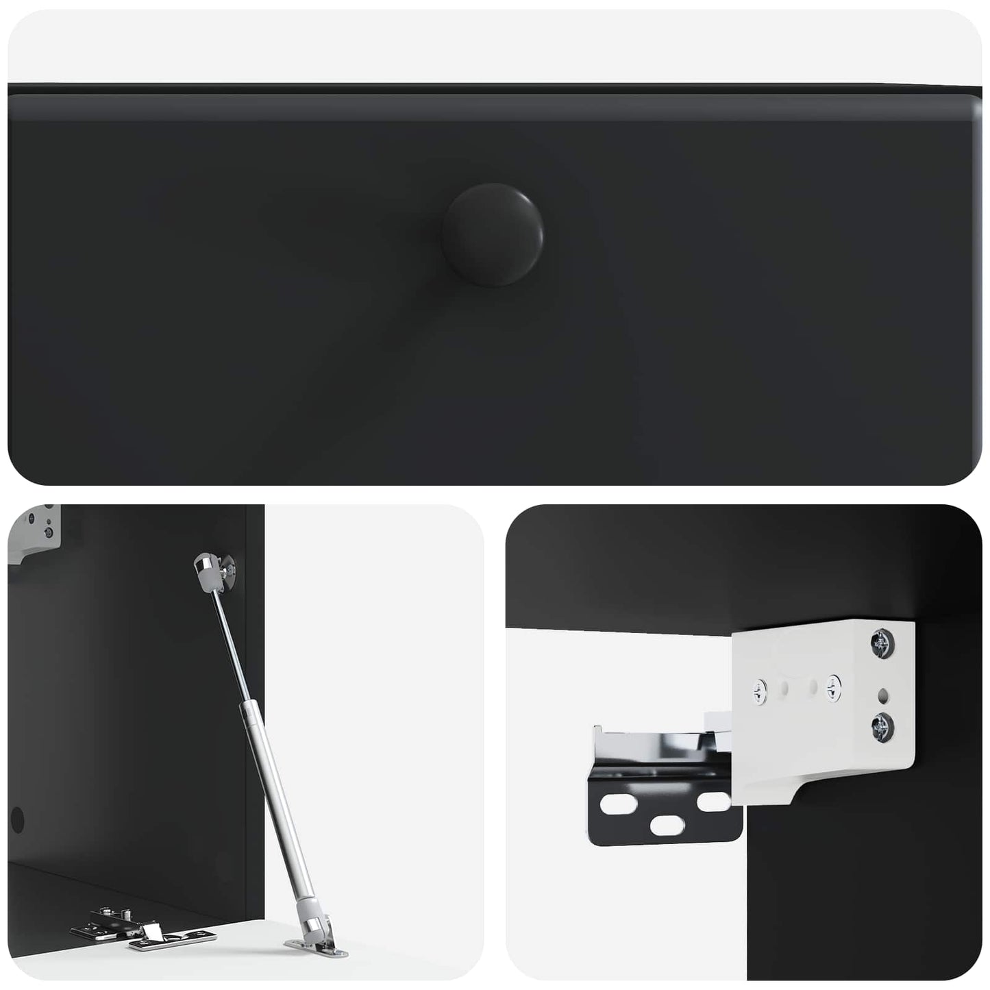 Mobile Porta TV da Muro Nero 59,5 x 31 x 30 cm | homemem39