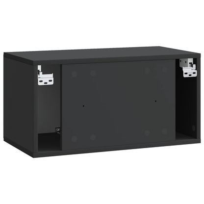 Mobile Porta TV da Muro Nero 59,5 x 31 x 30 cm | homemem39