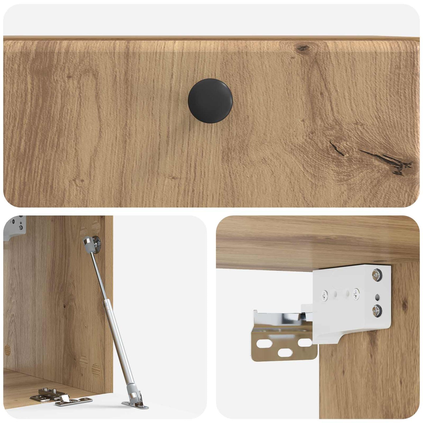 Mobile Porta TV da Muro Rovere Artigianale 59,5 x 31 x 30 cm | homemem39