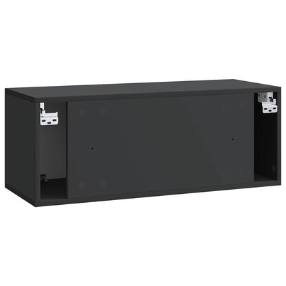 Mobile Porta TV da Muro Nero 78,5 x 31 x 30 cm | homemem39