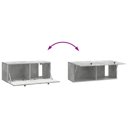 Mobile Porta TV da Muro Grigio Cemento 78,5 x 31 x 30 cm | homemem39