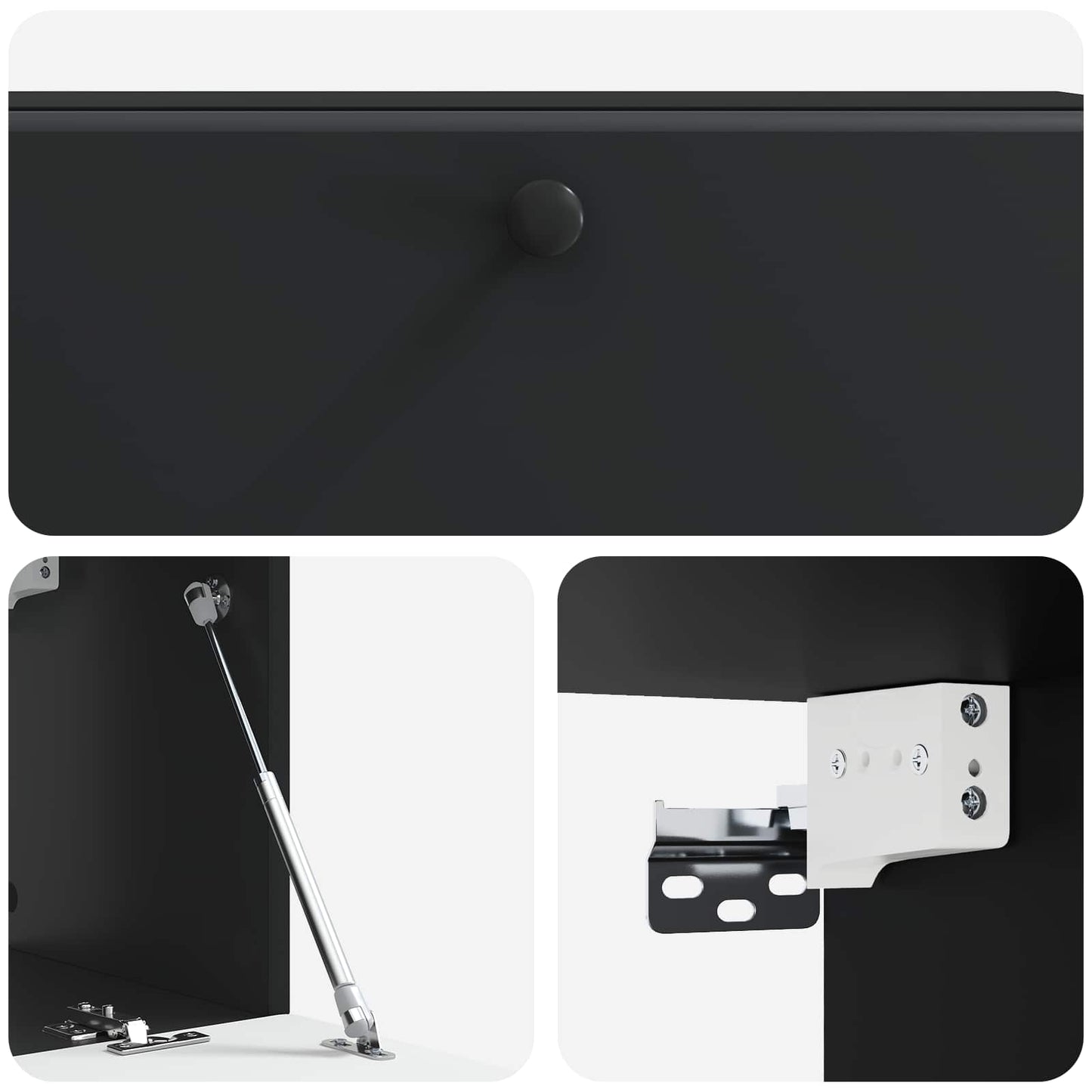 Mobile Porta TV da Muro Montaggio a parete Nero 98 x 31 x 30 cm | homemem39