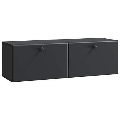 Mobile Porta TV da Muro Montaggio a parete Nero 98 x 31 x 30 cm | homemem39