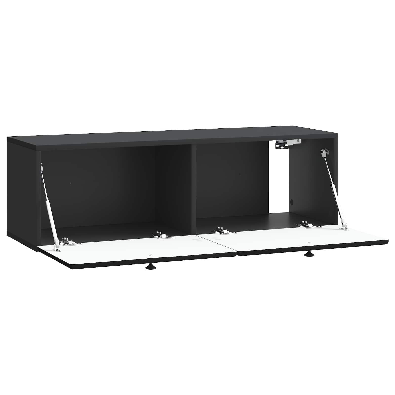Mobile Porta TV da Muro Montaggio a parete Nero 98 x 31 x 30 cm | homemem39
