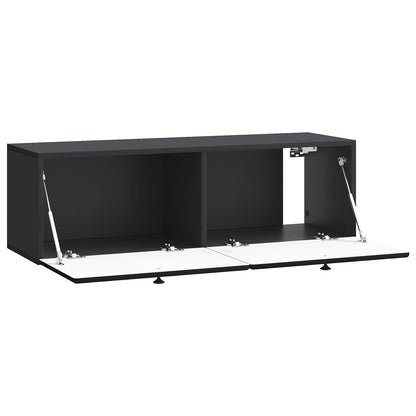 Mobile Porta TV da Muro Montaggio a parete Nero 98 x 31 x 30 cm | homemem39