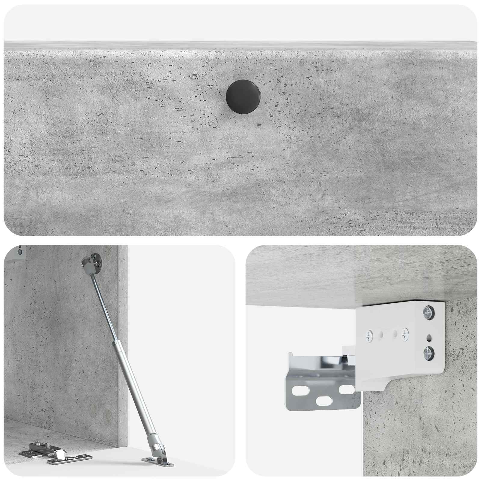 Mobile Porta TV da Muro Grigio Cemento 98 x 31 x 30 cm | homemem39