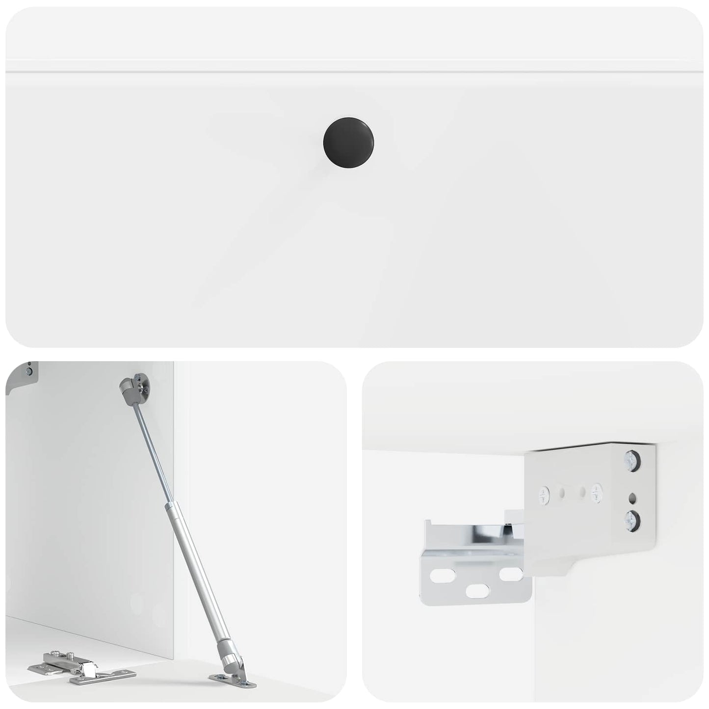 Mobile Porta TV da Muro Bianco Lucido 98 x 31 x 30 cm | homemem39