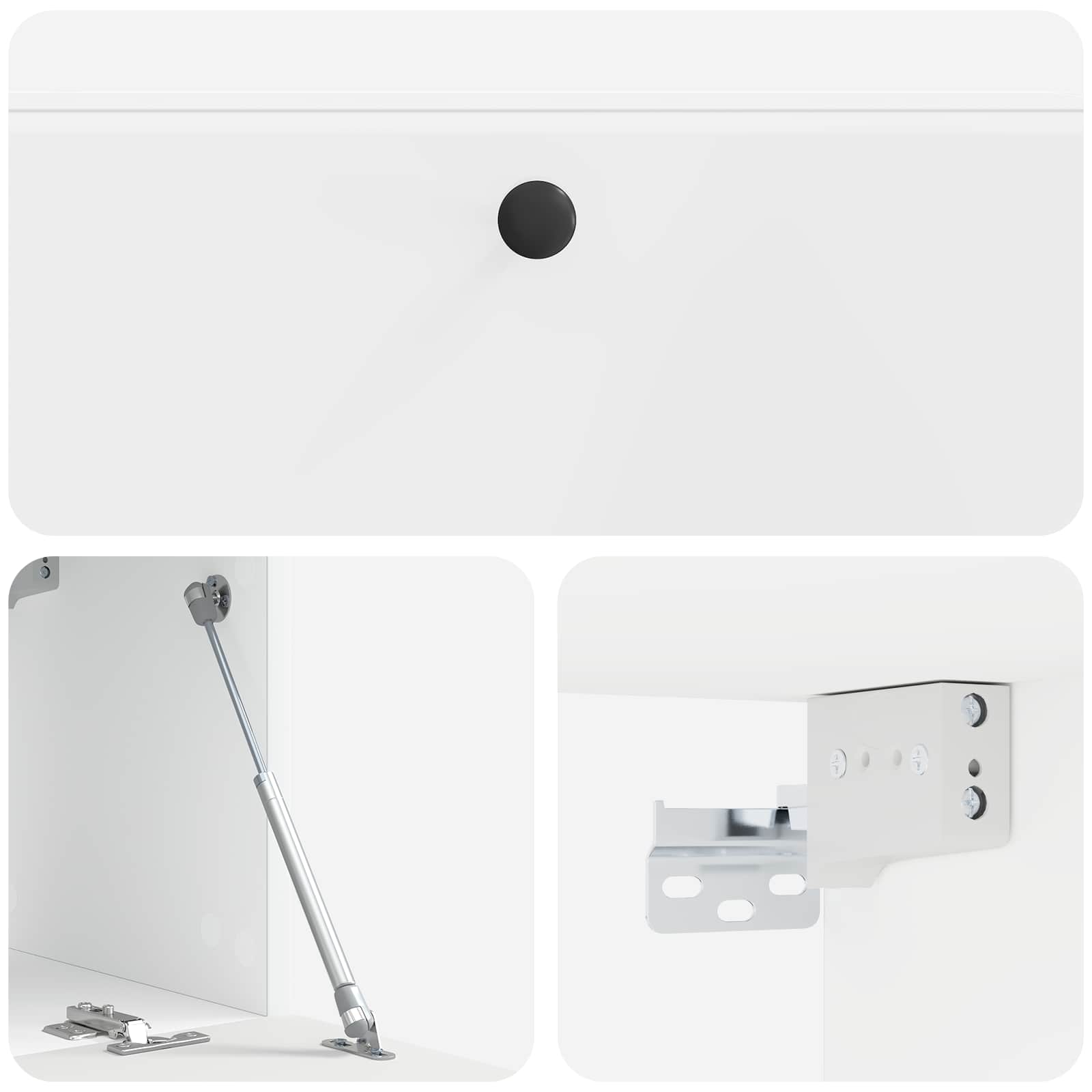 Mobile Porta TV da Muro Bianco Lucido 98 x 31 x 30 cm | homemem39
