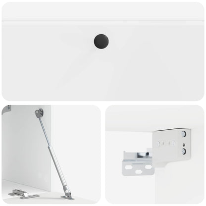 Mobile Porta TV da Muro 98 x 31 x 30 cm Bianco Lucido