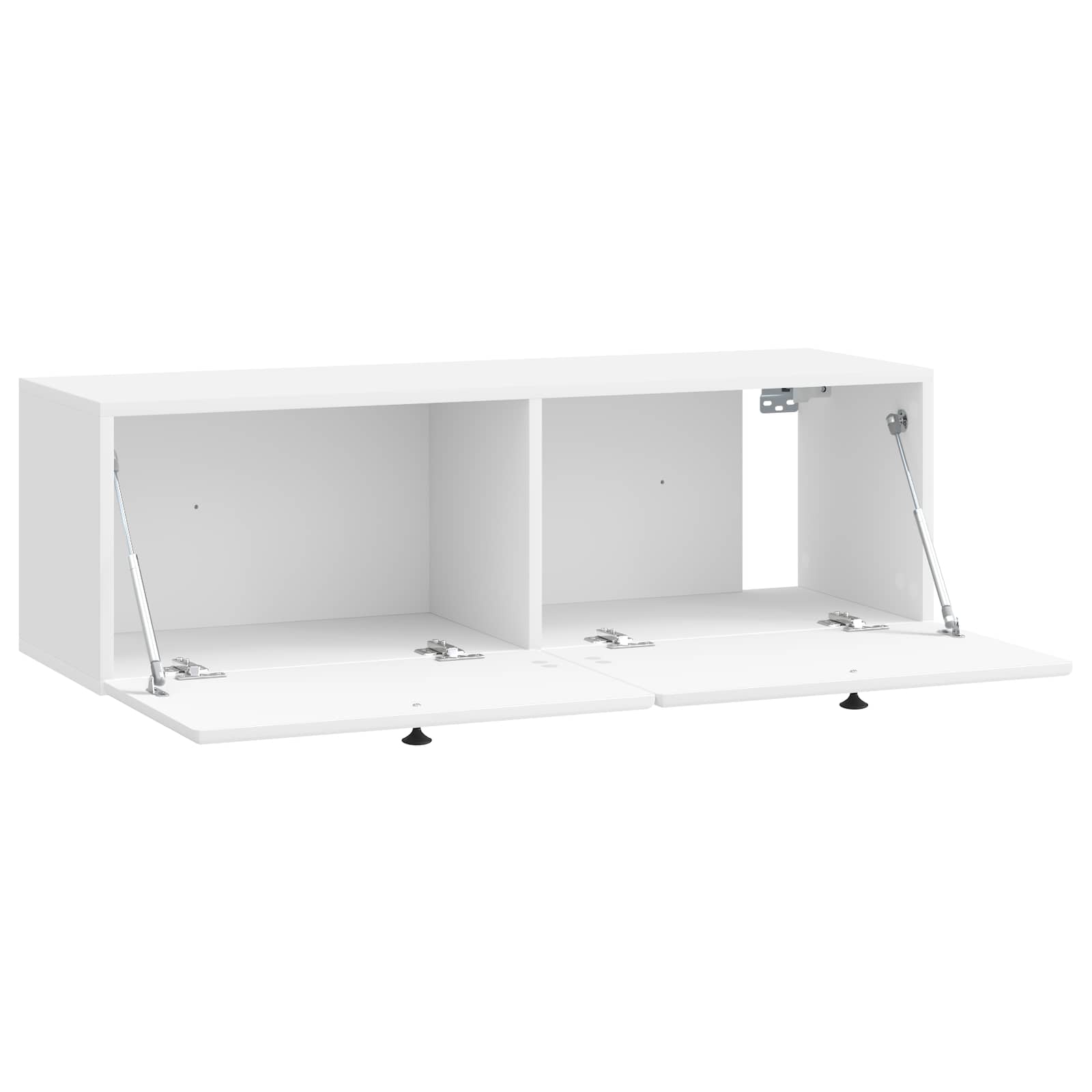 Mobile Porta TV da Muro Bianco Lucido 98 x 31 x 30 cm | homemem39