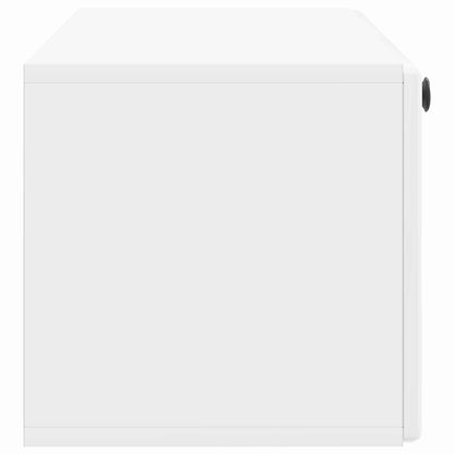 Mobile Porta TV da Muro Bianco Lucido 98 x 31 x 30 cm | homemem39