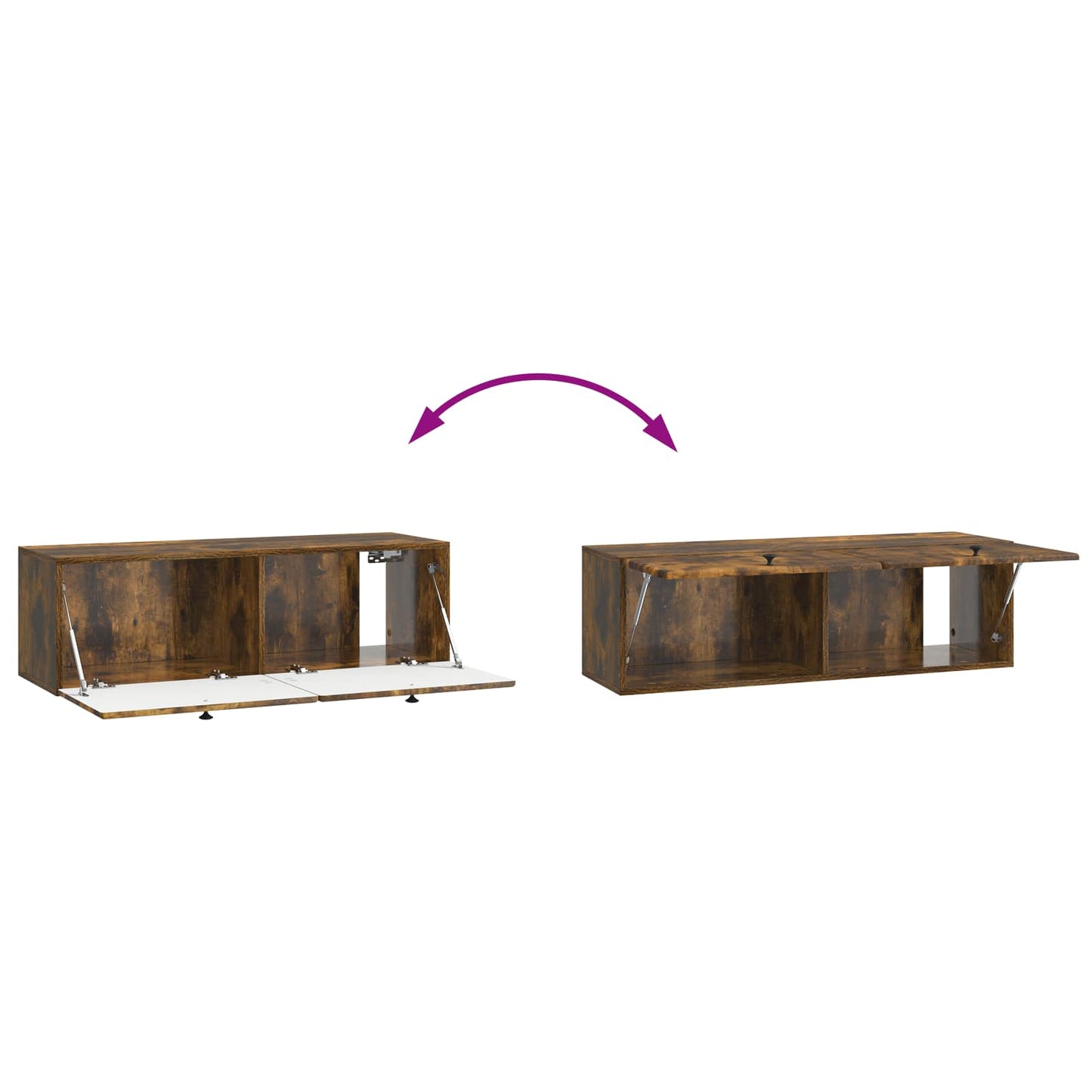 Mobile Porta TV da Muro Rovere Fumo 98 x 31 x 30 cm | homemem39