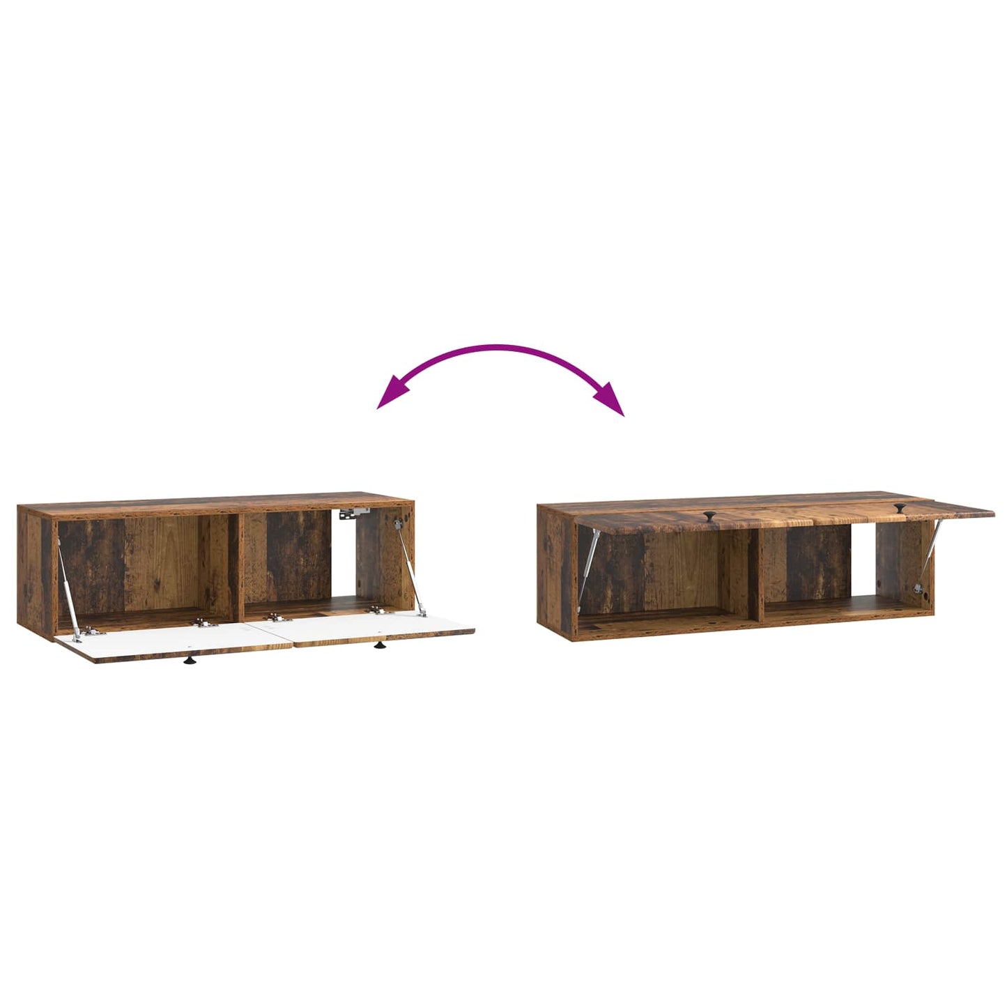 Mobile Porta TV da Muro Legno antico 98 x 31 x 30 cm | homemem39