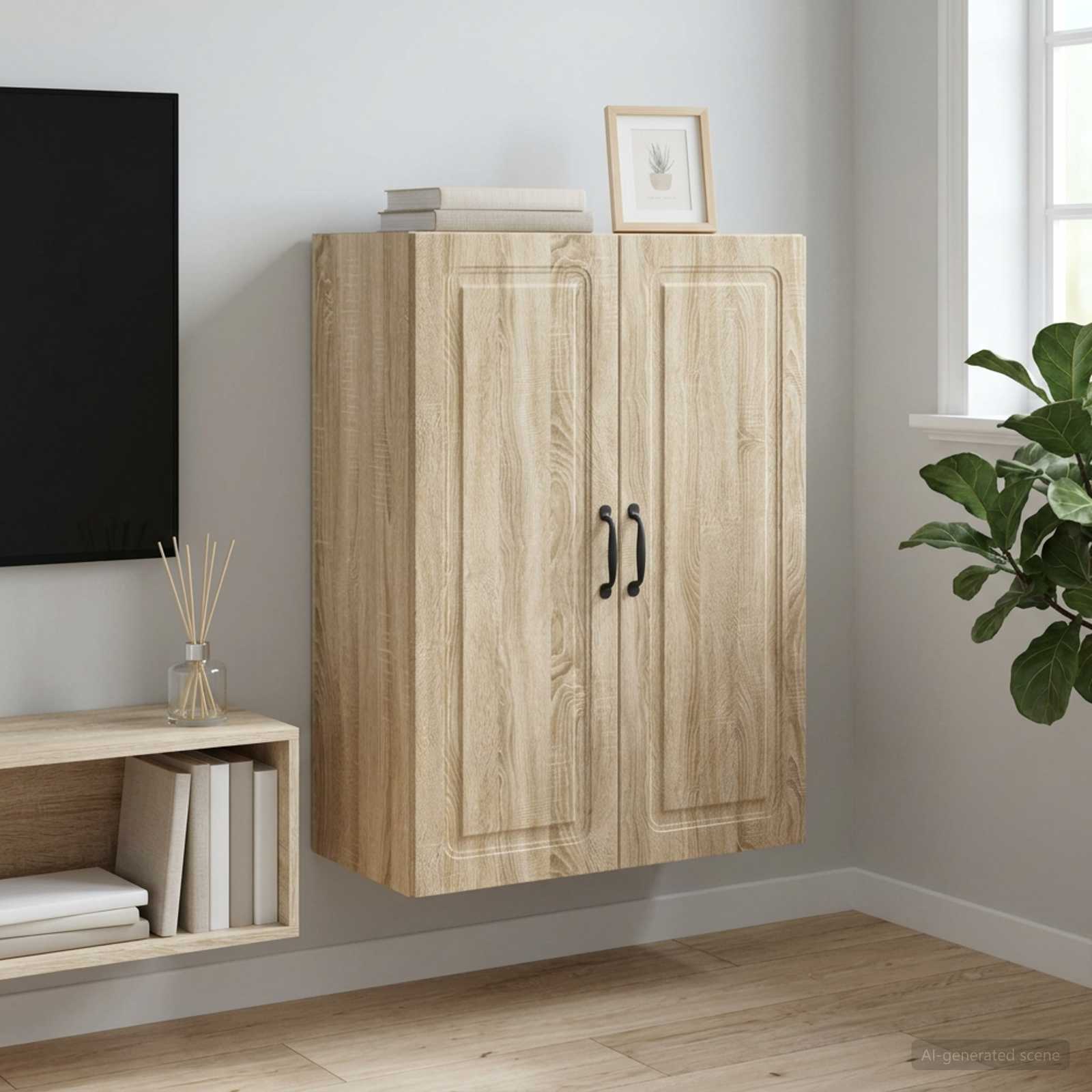 Mobiletto a muro Rovere Sonoma 66 x 34,5 x 90 cm | homemem39