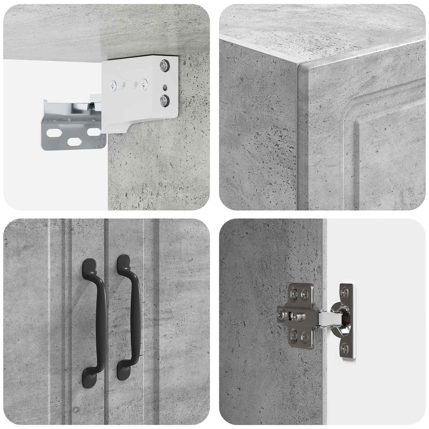 Mobiletto a muro Grigio Cemento 66 x 34,5 x 90 cm | homemem39