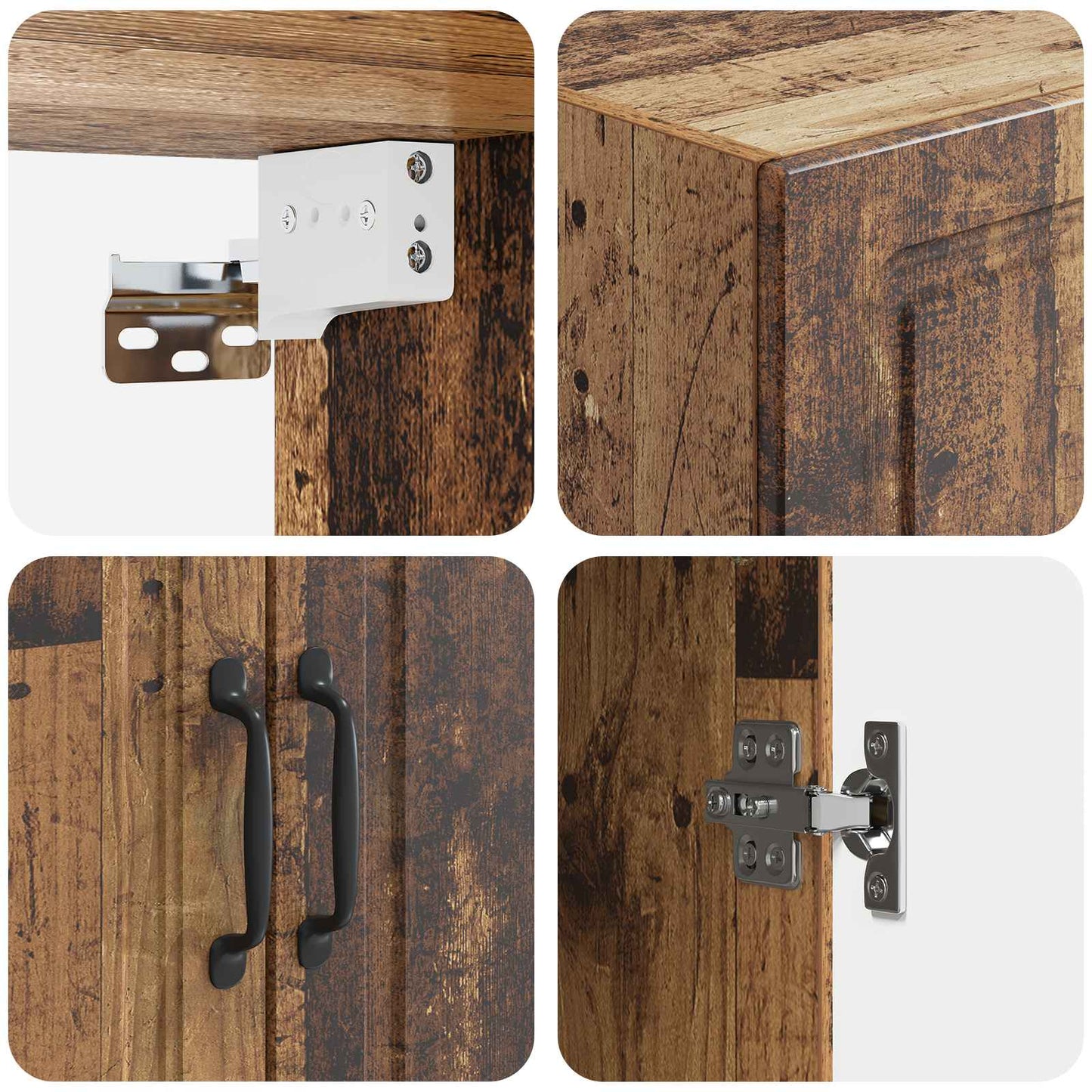 Mobiletto a muro Legno antico 66 x 34,5 x 90 cm | homemem39