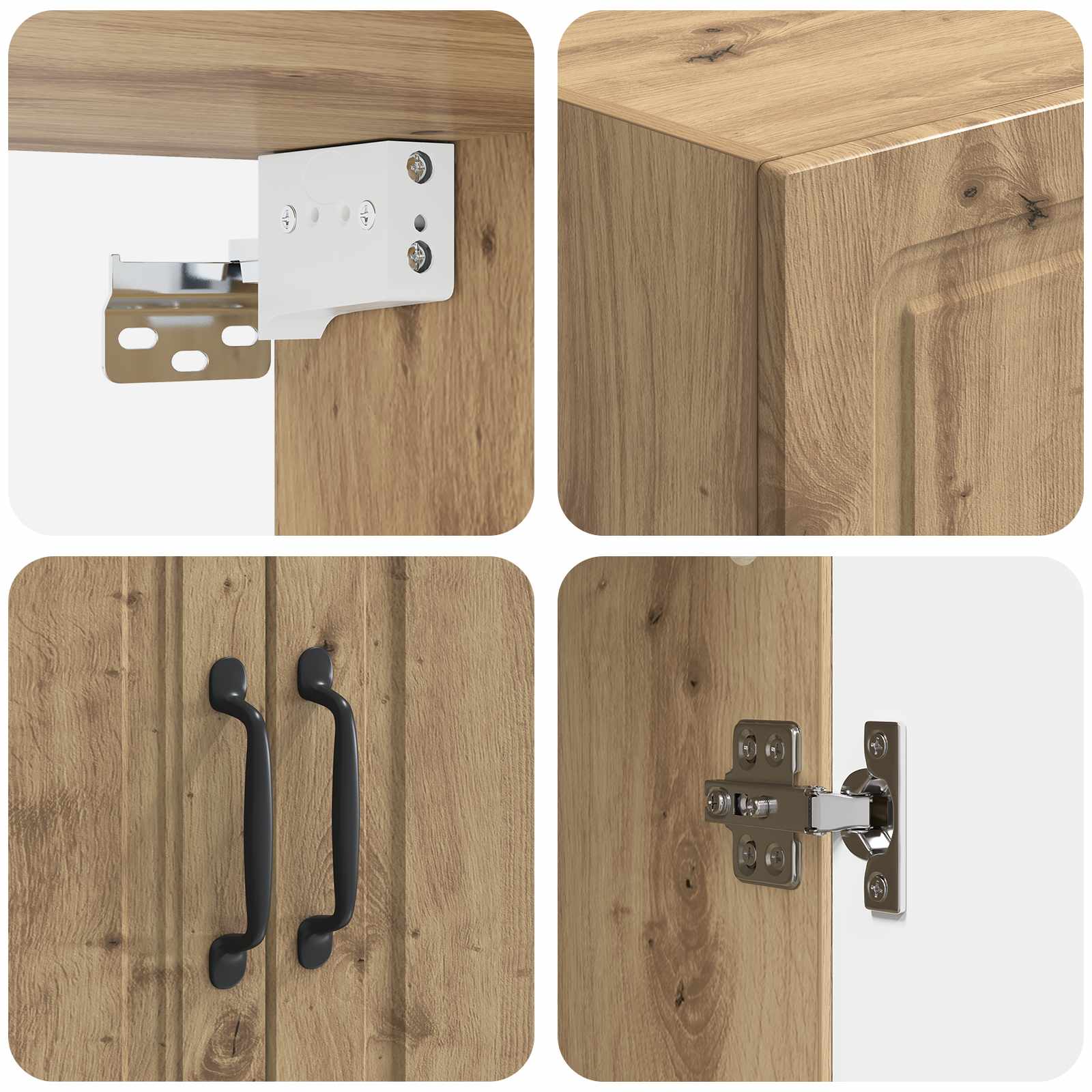 Mobiletto a muro Rovere Artigianale 66 x 34,5 x 90 cm | homemem39
